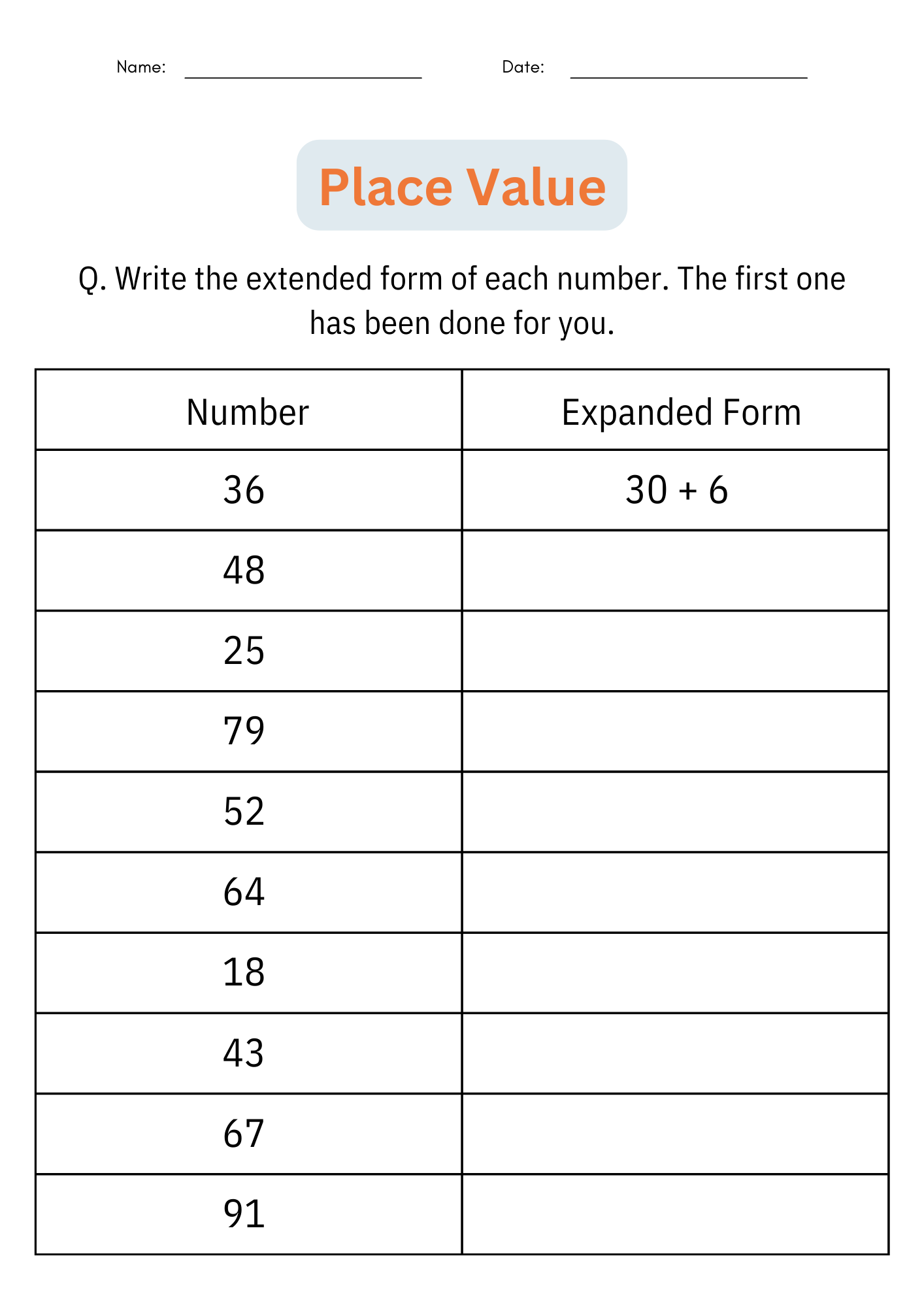 Place Value Worksheets Superstar Worksheets