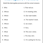 Interrogative Pronouns Grammar Activity Worksheets For Grade 1 2 3 Made By Teachers