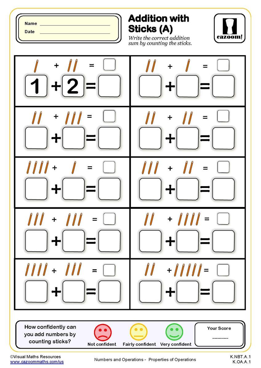 Kindergarten Math Worksheets PDF Printable PDF Worksheets Cazoom Math Free Printable Spring Math Worksheet