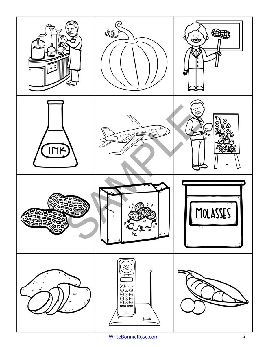 Life Of George Washington Carver Coloring Book Level B Made By Teachers