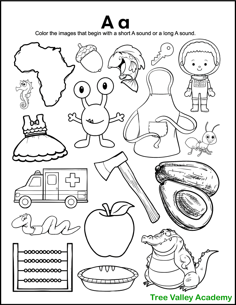 Letter A Sound Worksheets Tree Valley Academy Short Vowel Sounds Worksheet Free