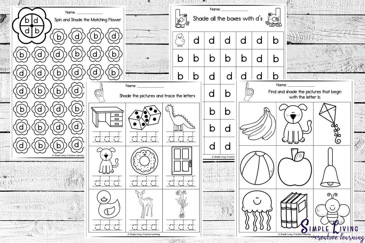 Letter B And D Reversal Printables Simple Living Creative Learning