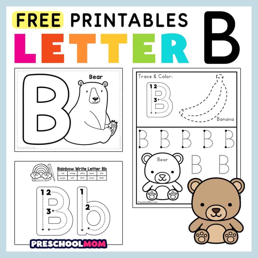 Letter B Preschool Printables Preschool Mom Letter B Free Worksheets TeachersMag