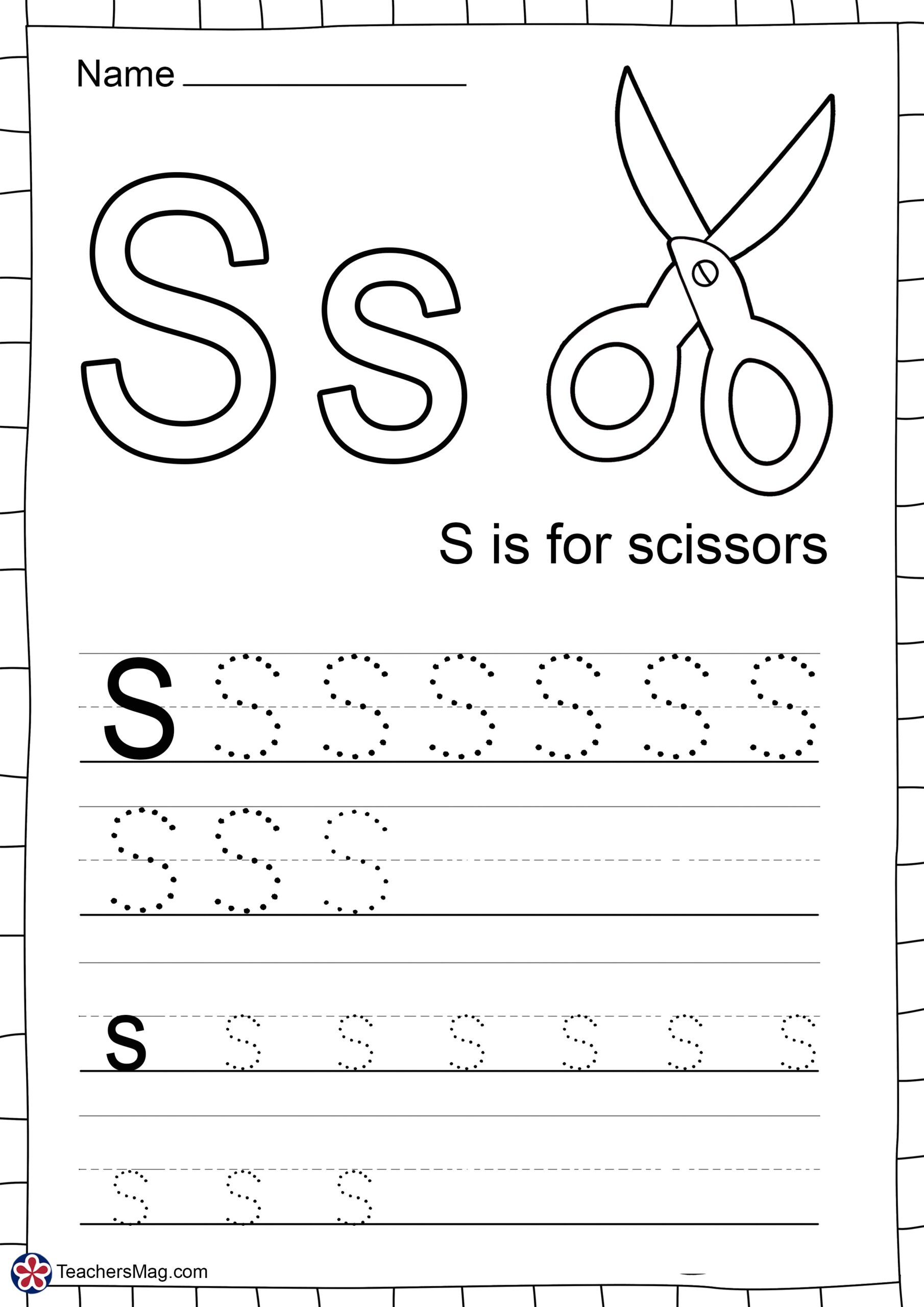 Letter S Free Worksheets TeachersMag Letter S Free Worksheets TeachersMag