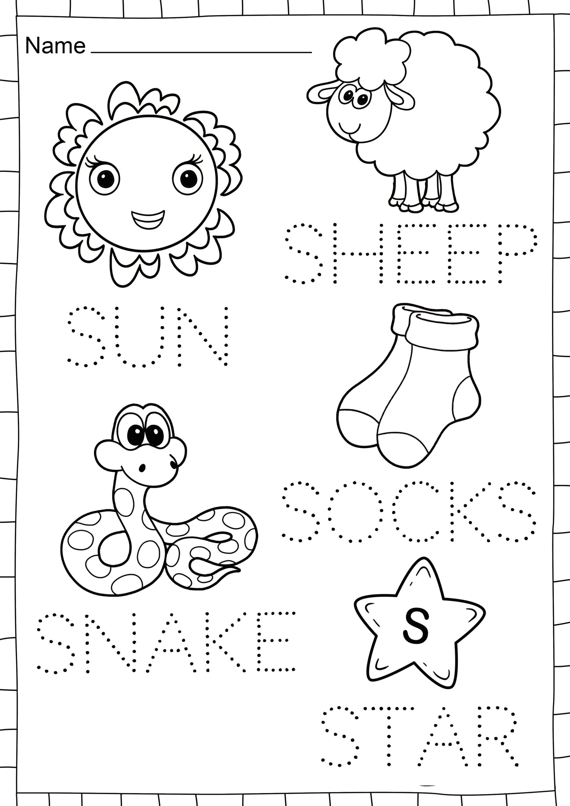 Letter S Free Worksheets TeachersMag Free Printable Letter S Coloring Worksheet