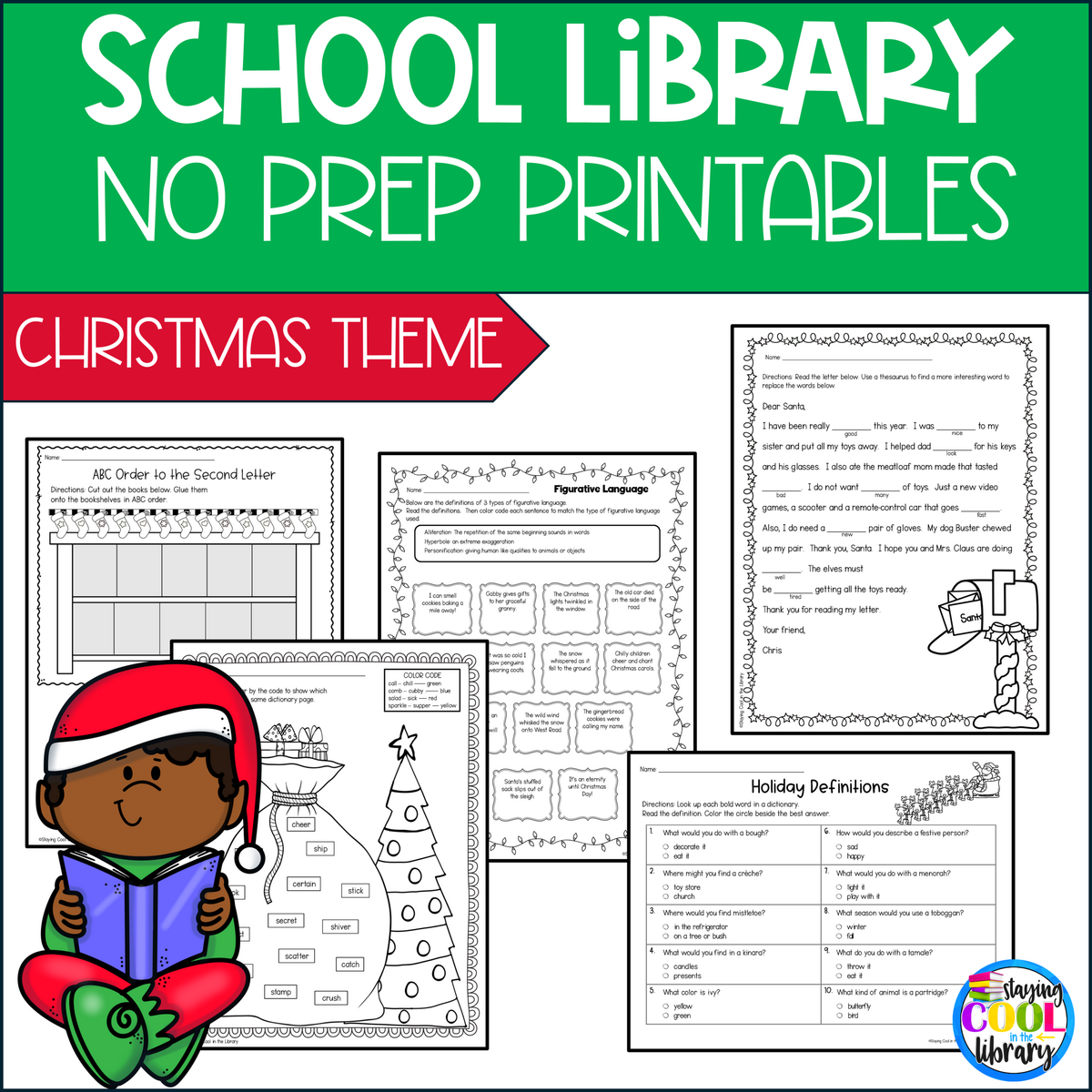 Library No Prep Printables Bundle Library Skills