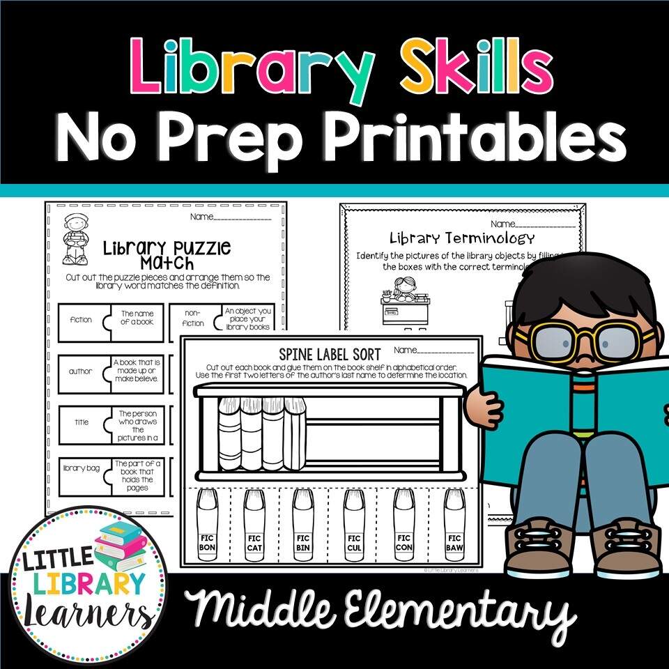 Library Skills Worksheet Rework A Bit For Younger Grades Worksheets Library