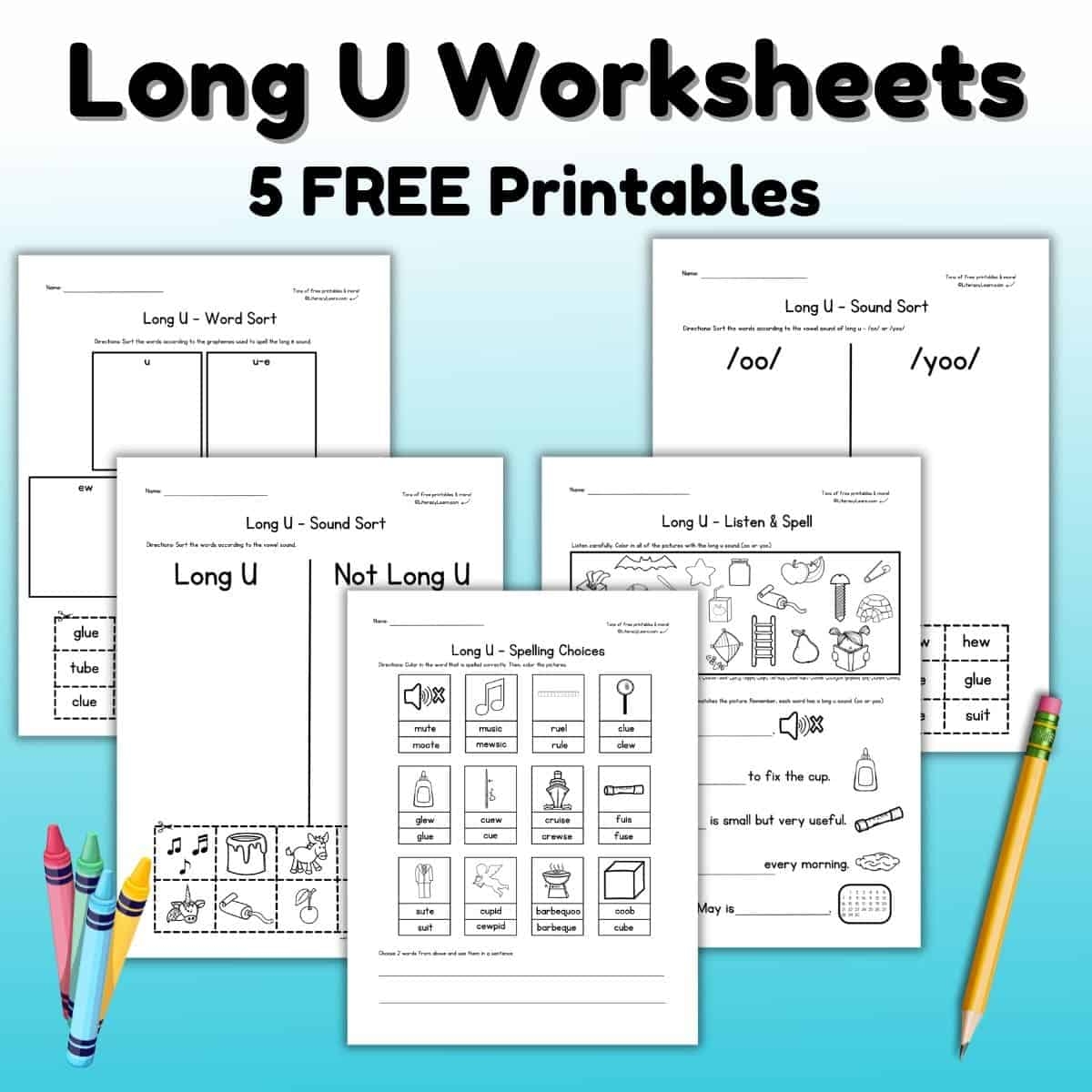 Long U Worksheets 5 Free Printables Literacy Learn