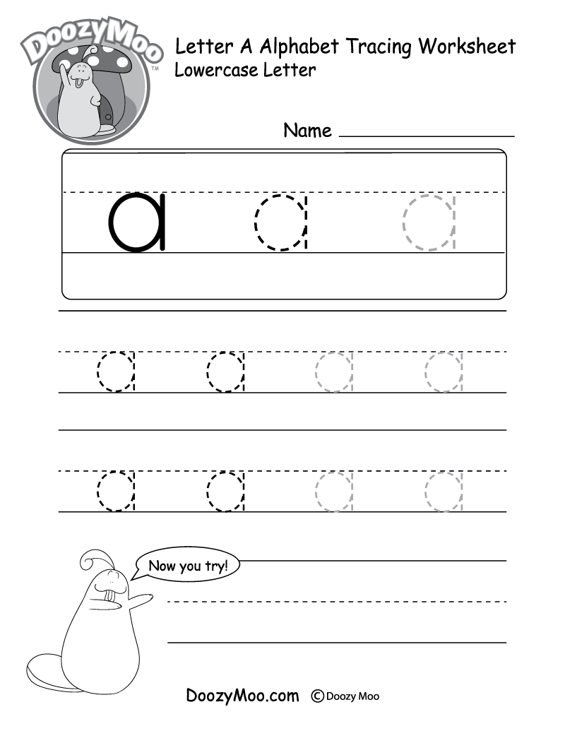 Free Printable Lowercase Alphabet Letters Tracing Worksheet