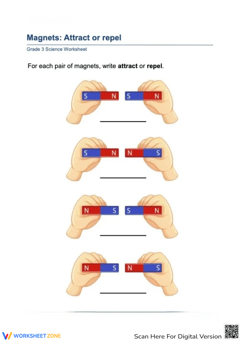 Magnetism Worksheets Printable