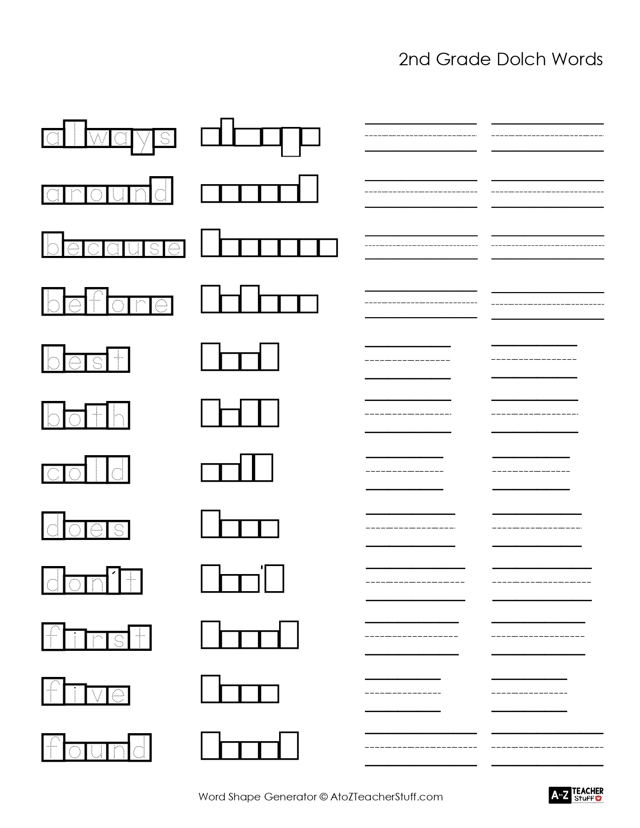 Make Your Own Printable Word Shapes Worksheets A To Z Teacher Stuff Customize 2 023 2nd Grade Worksheets Templates Online Canva