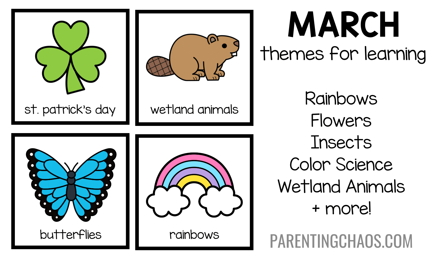 March Preschool Themes Parenting Chaos