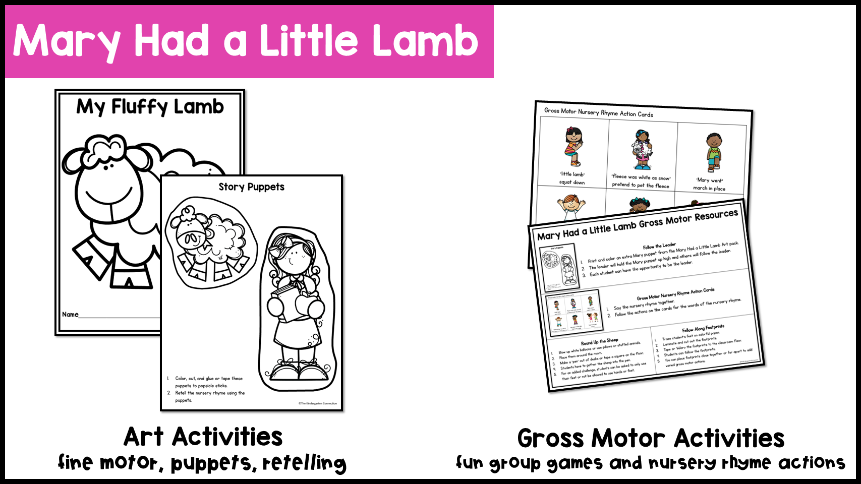 Mary Had A Little Lamb Nursery Rhyme Activities For Pre K And Kindergarten