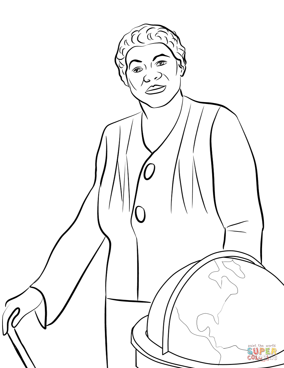 Mary McLeod Bethune Coloring Page Free Printable