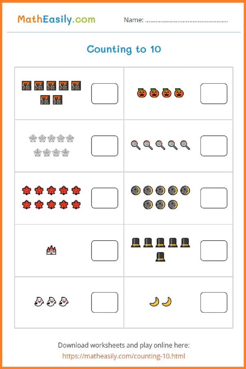 Math Halloween Worksheets PDF Free Download
