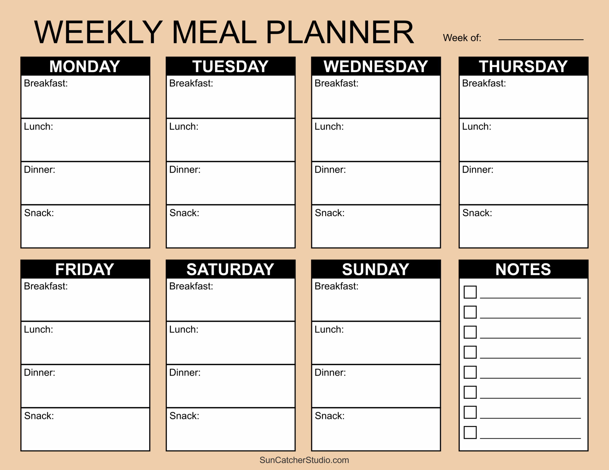 Meal Planners Printable Weekly Menu Templates PDF Free Printables Lettering SVG Files Tools Apps FREE Weekly Meal Planner Printable Templates PDF Menu Plan Love Our Real Life