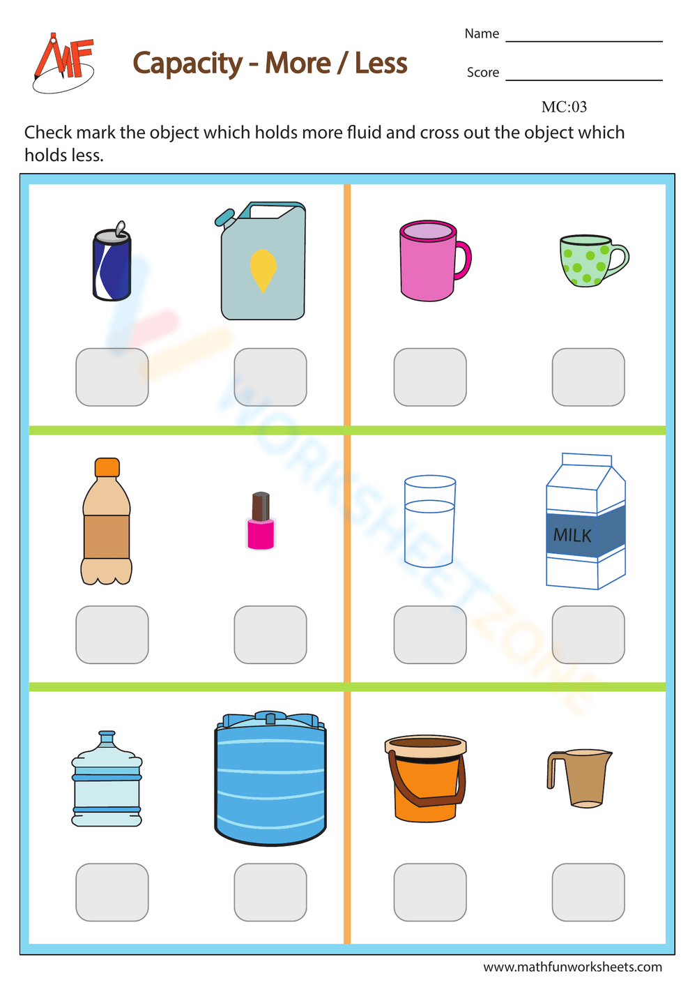Measuring Liquid Volume Worksheets Printable Measuring Liquid Volume Worksheets Printable