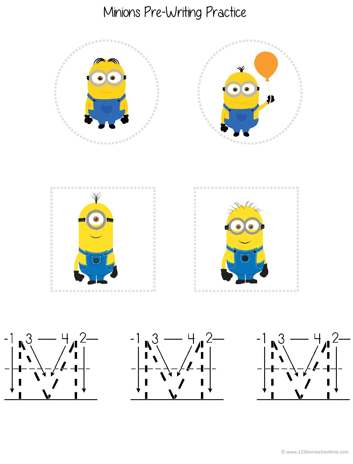 Minion Preschool Worksheets 123 Homeschool 4 Me Minion Preschool Worksheets 123 Homeschool 4 Me