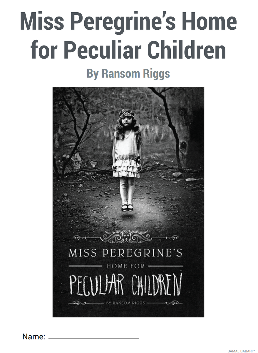 Miss Peregrine S Home For Peculiar Children Novel Study Classful Miss Peregrine S Home For Peculiar Children Novel Study Classful
