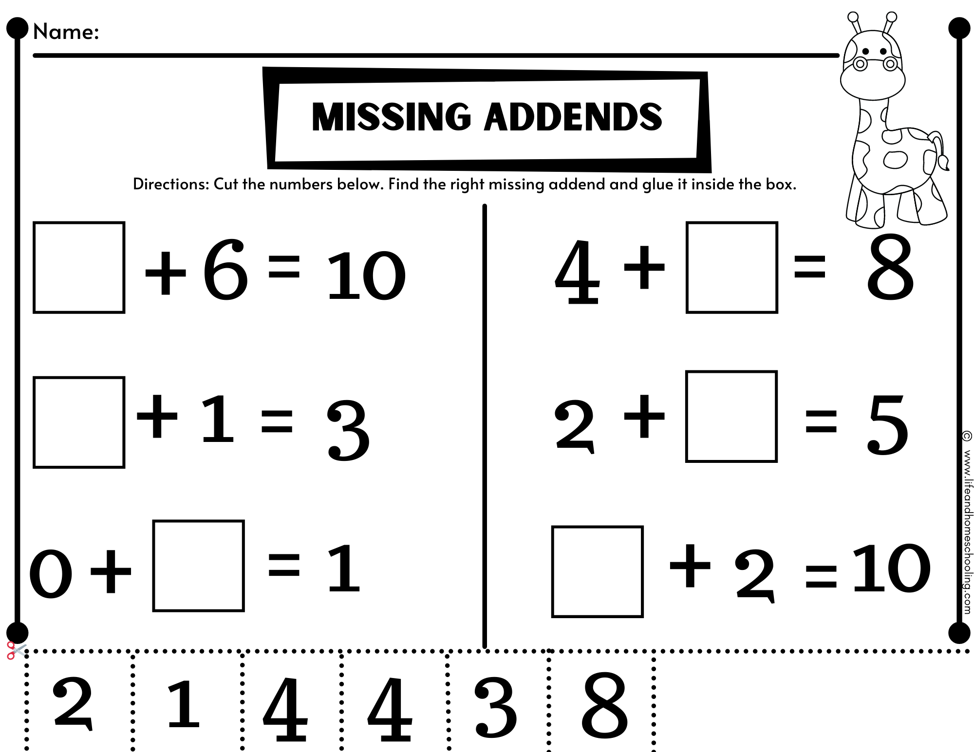 1st Grade Parts Of Whole Missing Addend Sum Under 20 Worksheets For Free ArgoPrep