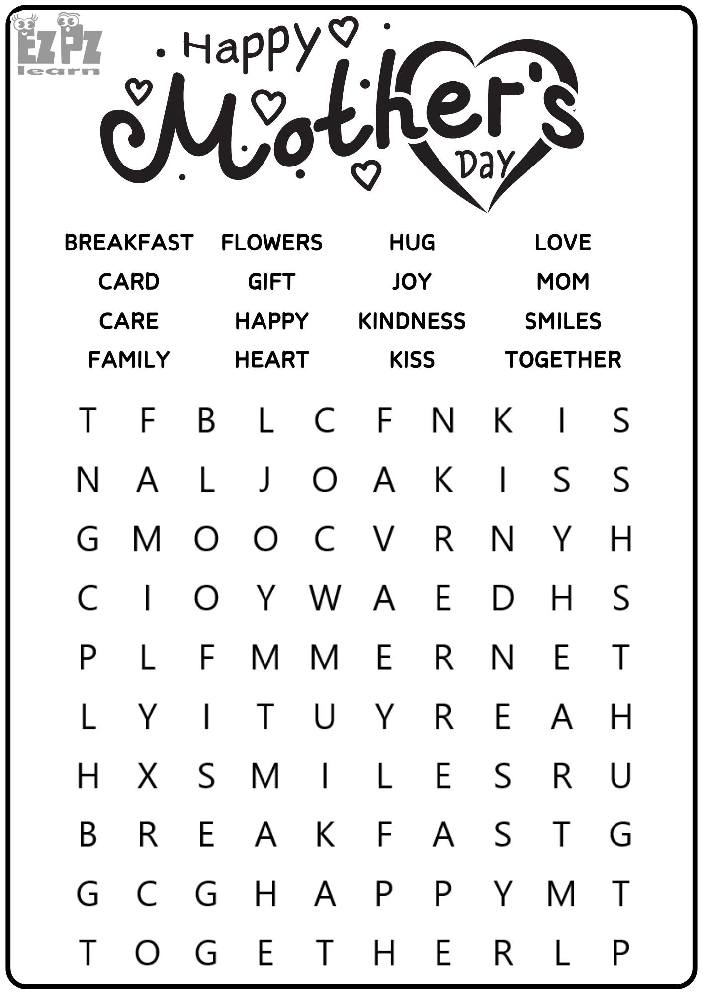 Mother S Day Word Search 16 Words PDF Download Ezpzlearn Mother S Day Word Search 16 Words PDF Download Ezpzlearn