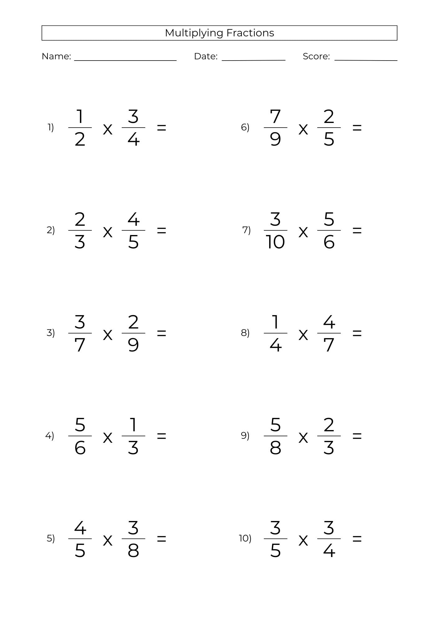 Multiply Worksheet Etsy Multiply Worksheet Etsy