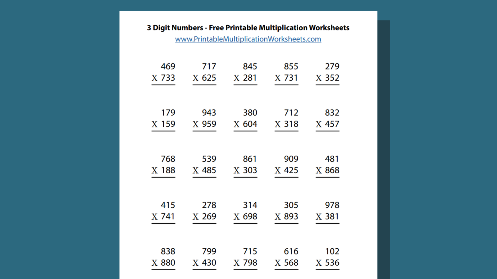 Math Multiplication Worksheets 4th Grade