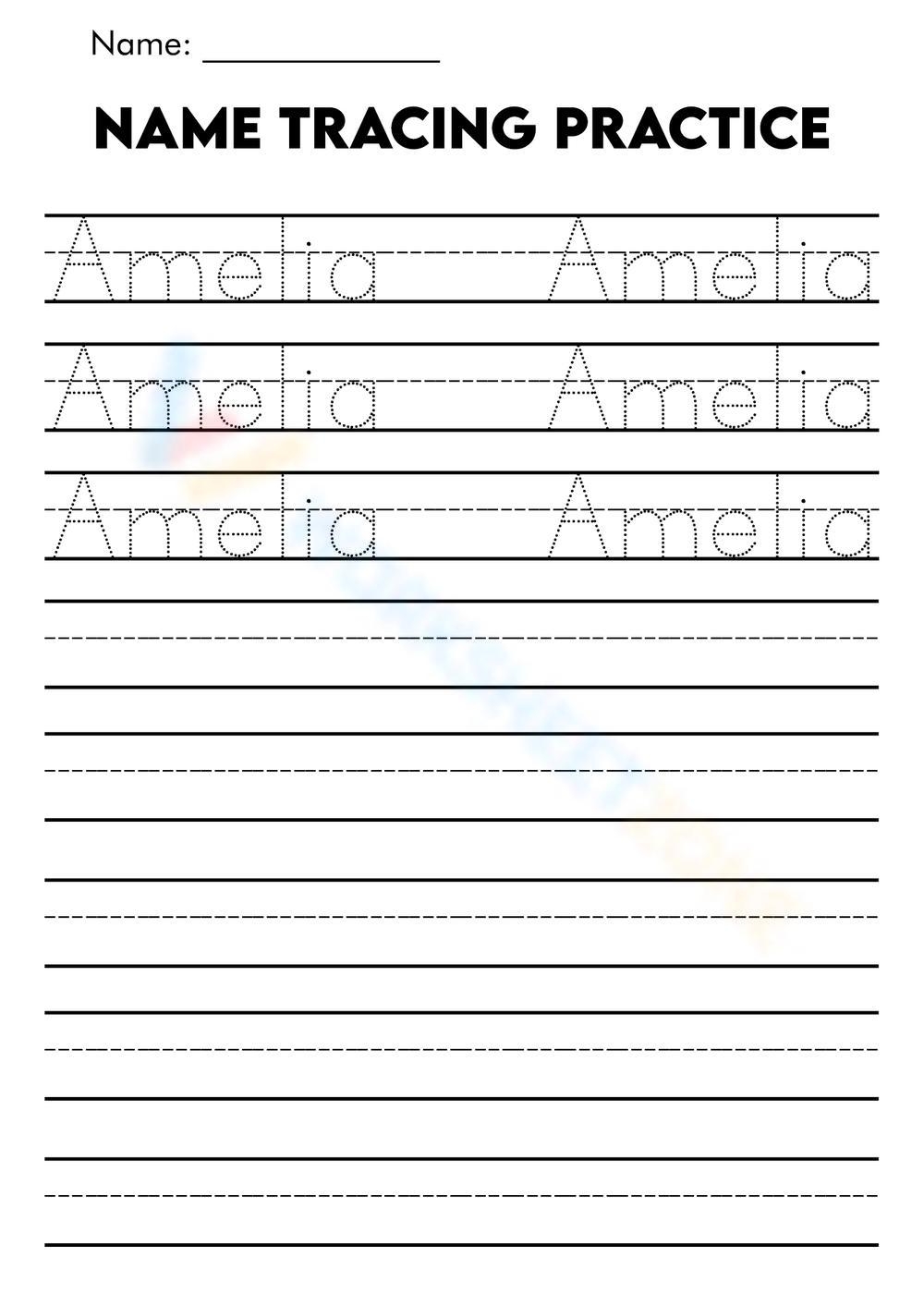Editable Name Worksheets A To Z