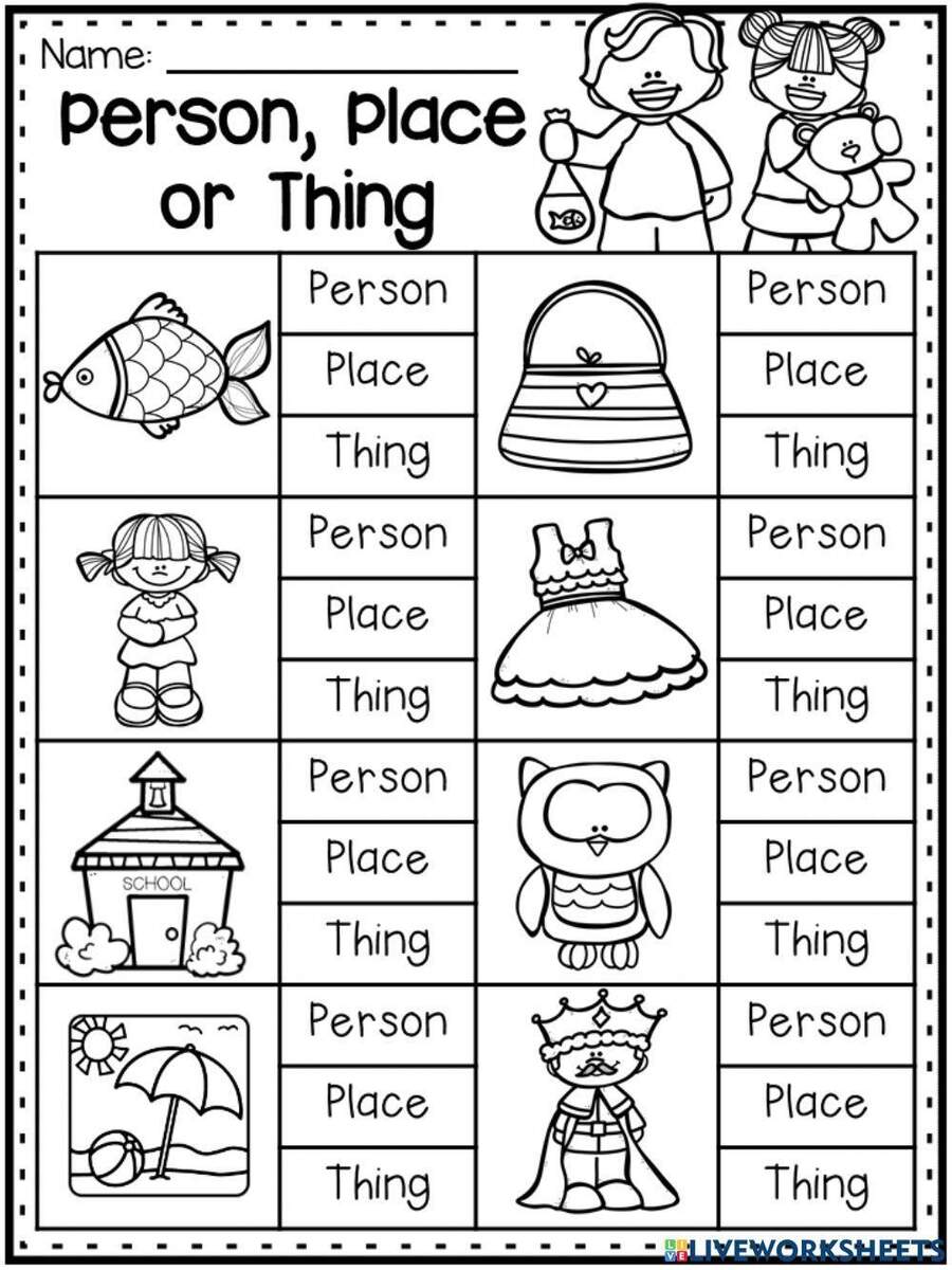Nouns Online Exercise For Grade 1 Worksheets Library