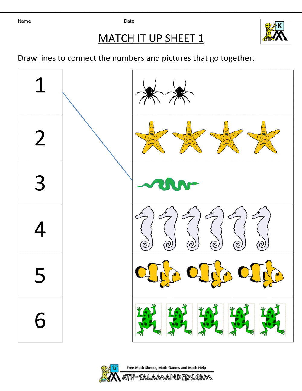 Free Printable Spring Math Worksheet
