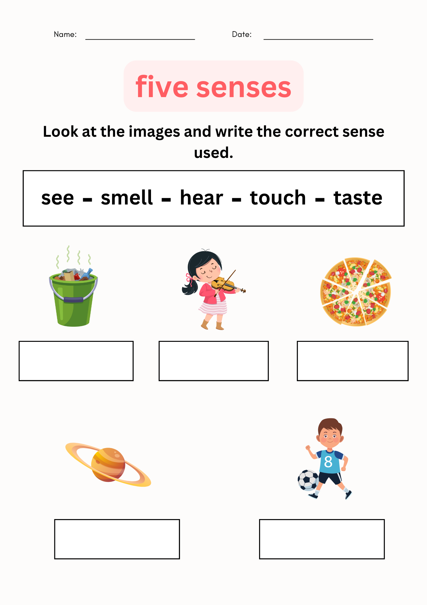 Observing Using The Five Senses Worksheets Science For Kindergarten Made By Teachers