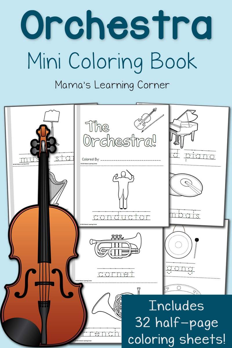 Orchestra Coloring Pages Mamas Learning Corner Orchestra Coloring Pages Mamas Learning Corner