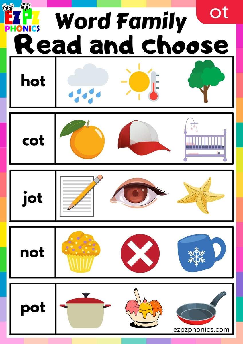 OT Words Read And Choose Phonics Word Families Worksheet Ezpzphonics OT Words Read And Choose Phonics Word Families Worksheet Ezpzphonics