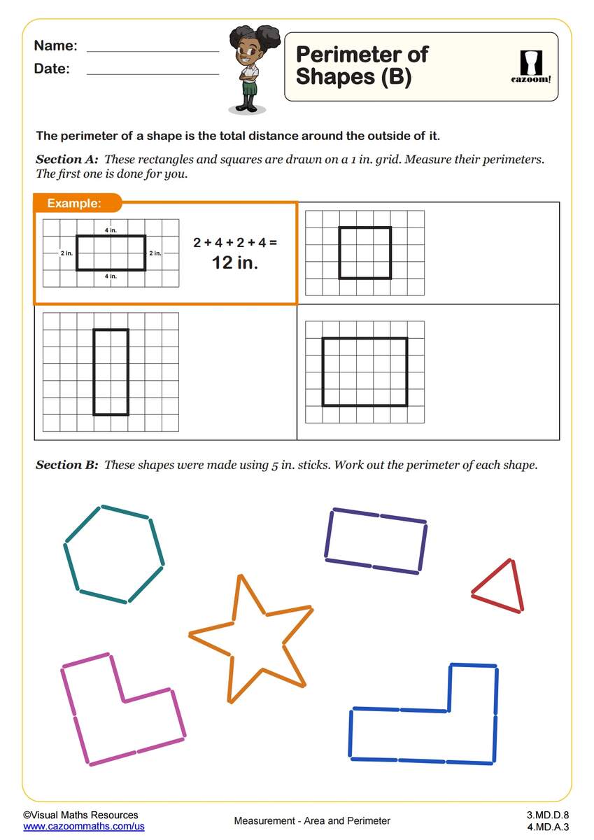 Finding Area And Perimeter Worksheet By Teach Simple