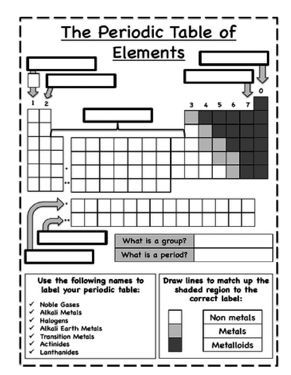 Periodic Table Worksheet Worksheet Periodic Table Worksheet Worksheet