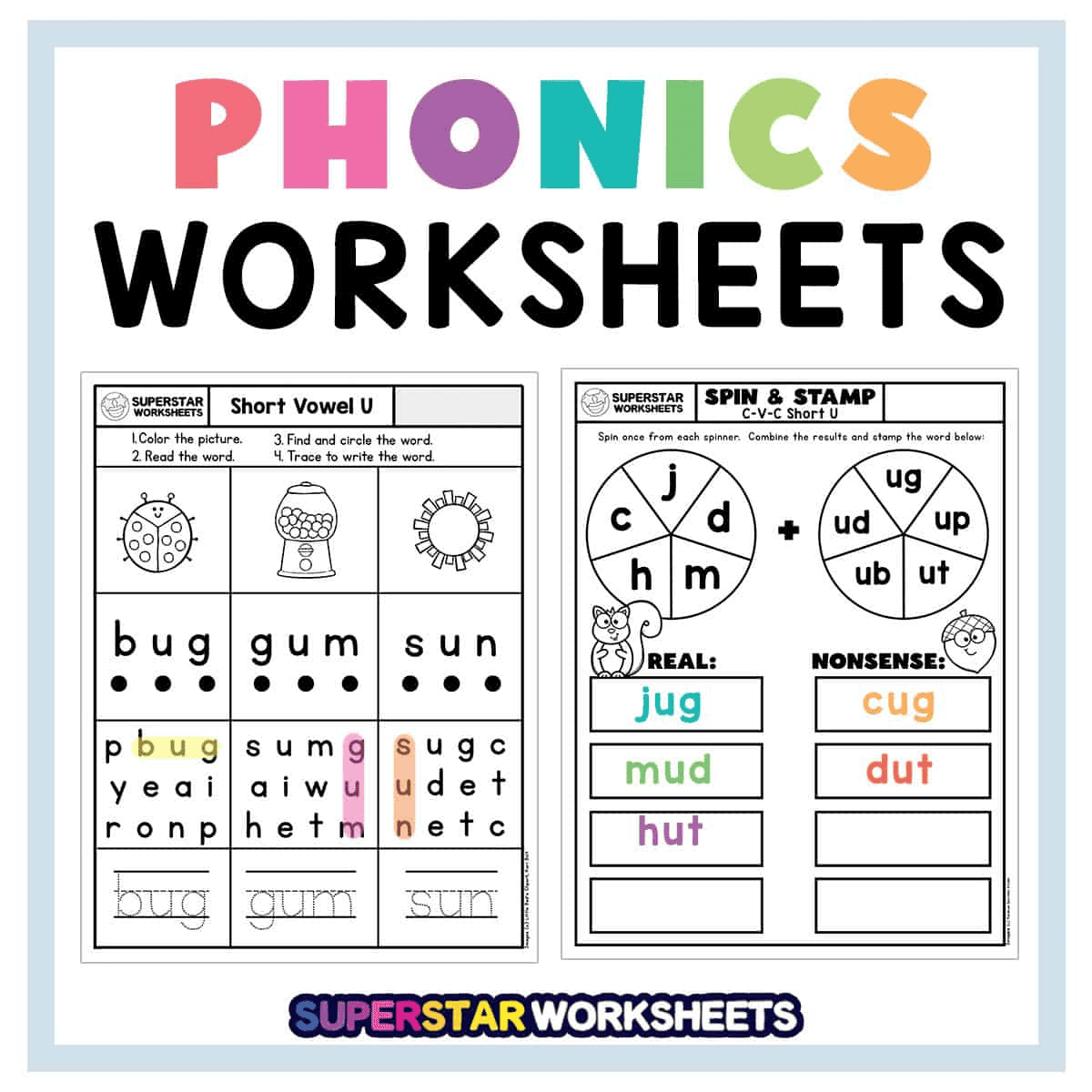 Engaging CVC Words Worksheets For Kindergarten And 1st Grade Phonics Made By Teachers