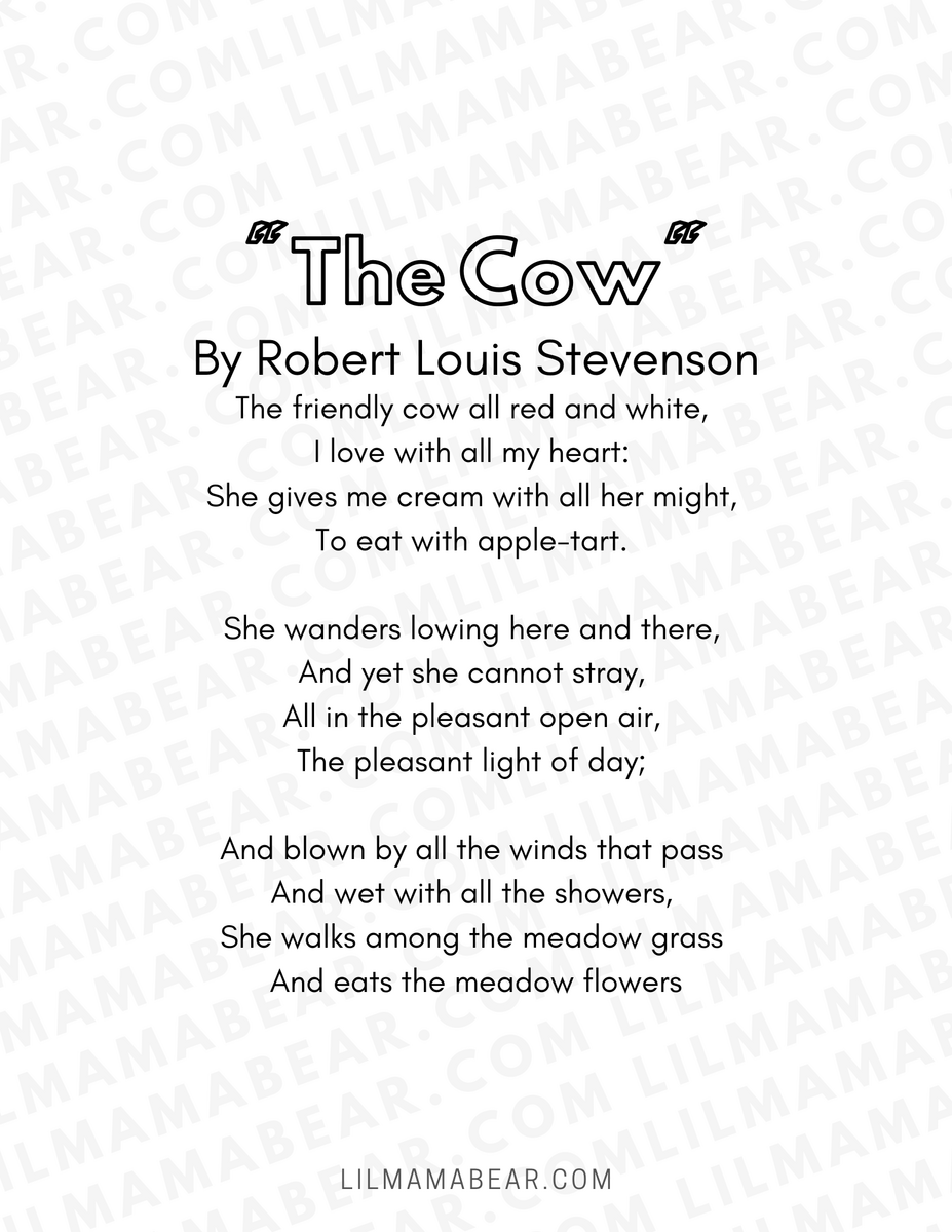 Poems For First Grade Memorization Free Printable Compilation Lil Mama Bear Blog