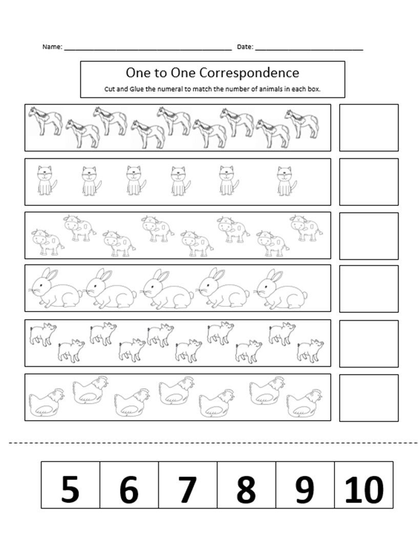 Practice Counting From 0 20 One To One Correspondence Digital Download Counting Worksheets Etsy Printable One To One Correspondence Worksheets Download