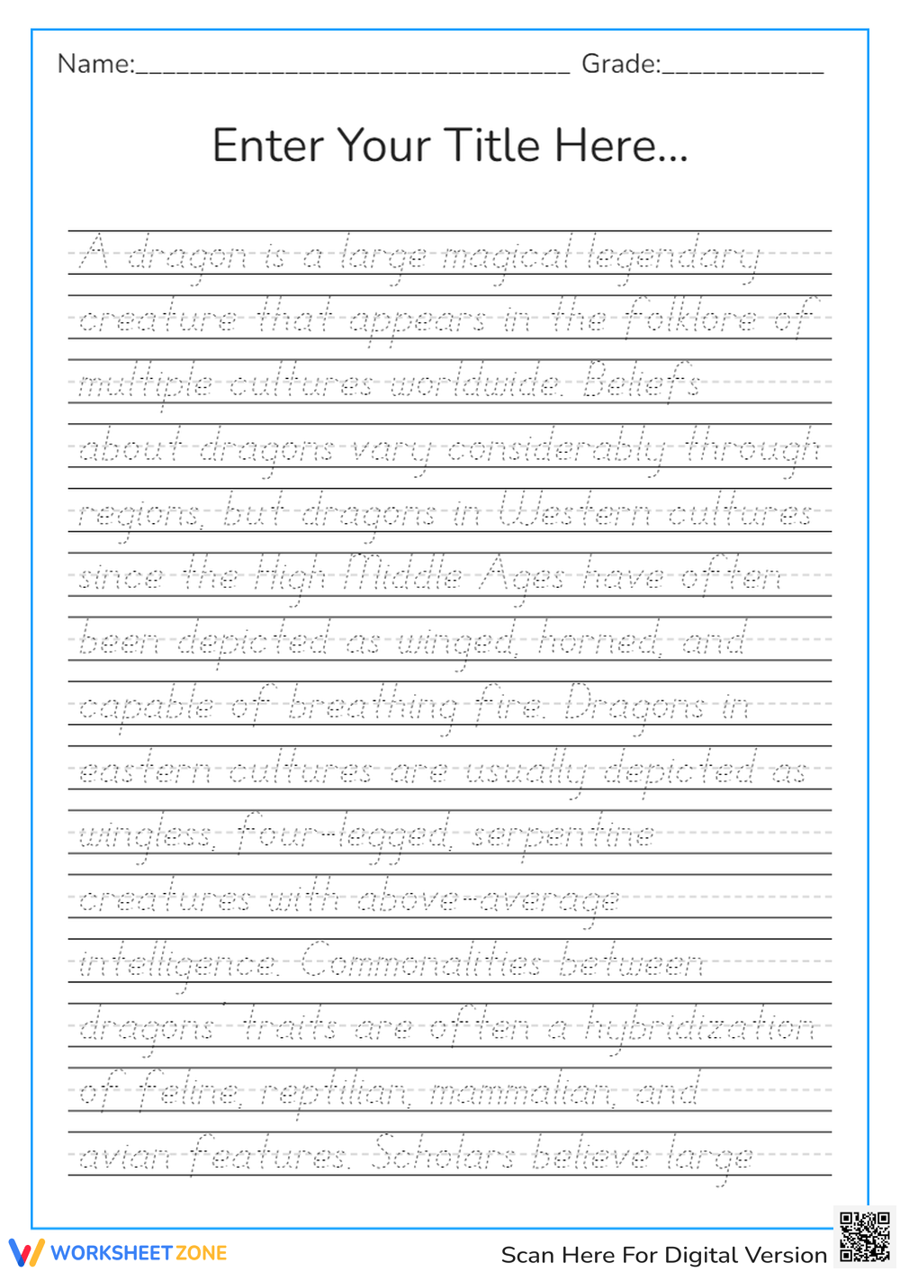 Printable 5th Grade Handwriting Worksheets Printable 5th Grade Handwriting Worksheets