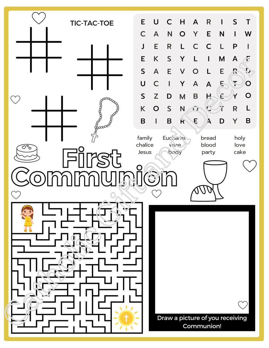 Printable Catholic First Communion Activity Page 1st Communion Worksheet 1st Holy Communion First Holy Communion Instant Download Etsy Denmark Printable Catholic First Communion Activity Page 1st Communion Worksheet 1st Holy Communion First Holy Communion Instant Download Etsy Denmark