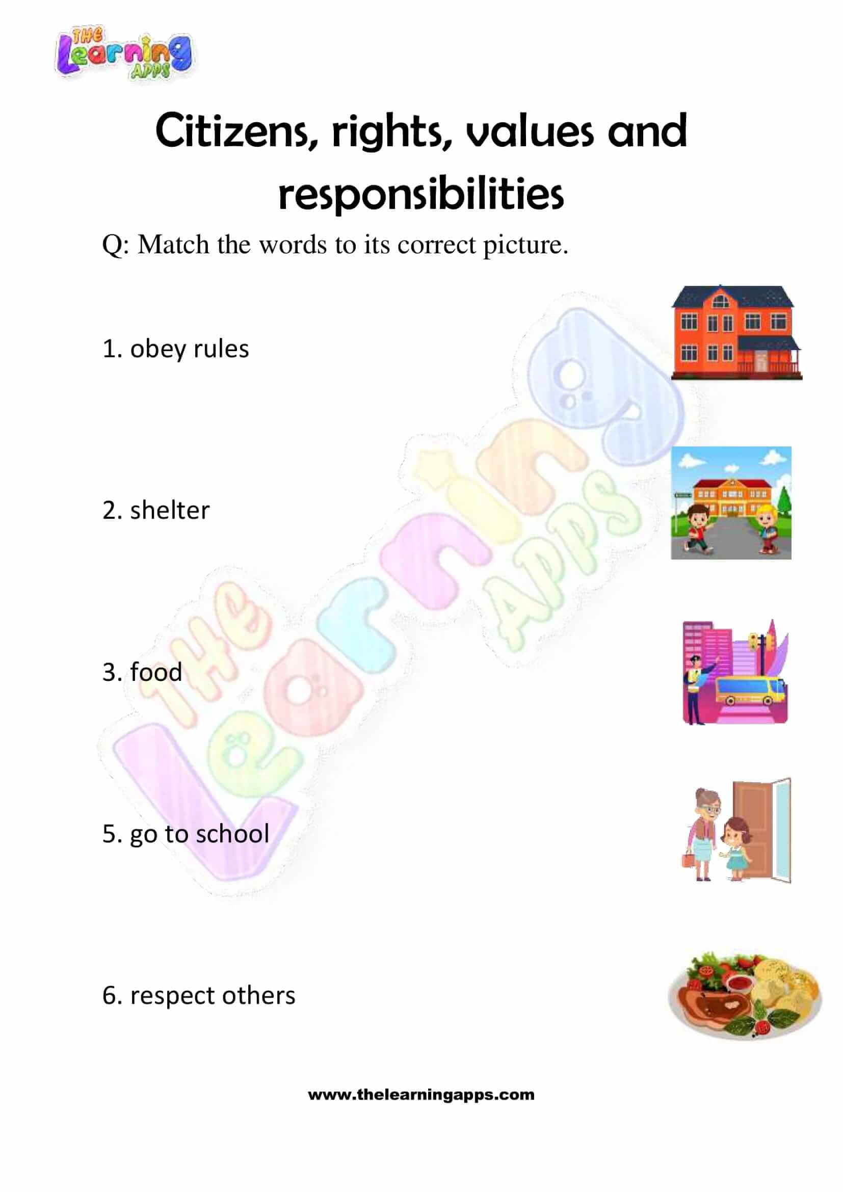 Printable Citizen Rights And Responsibilities Worksheets For Kids Printable Citizen Rights And Responsibilities Worksheets For Kids