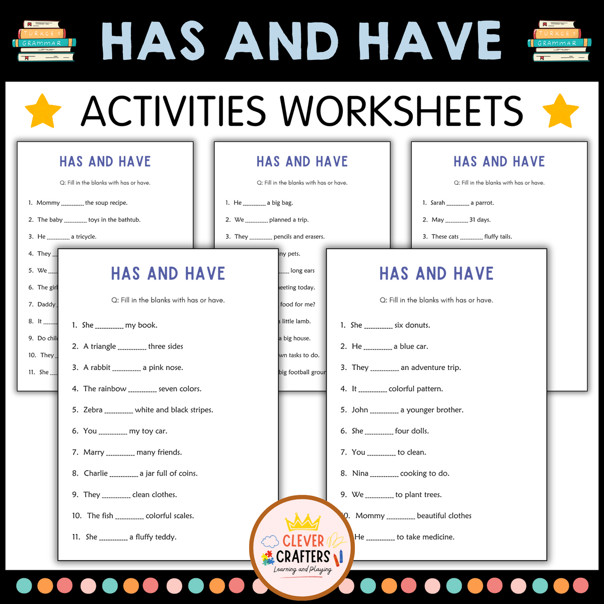 Printable Has And Have Grammar Worksheets For Grade 1 2 3 Made By Teachers Printable Has And Have Grammar Worksheets For Grade 1 2 3 Made By Teachers