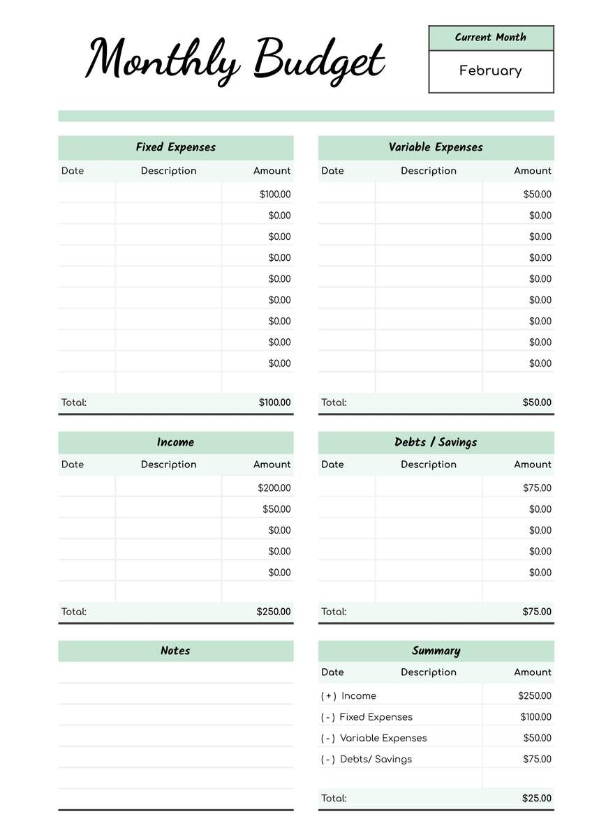 Printable Monthly Budget Free Google Sheets Excel Template Gdoc Io Free And Customizable Budget Templates Canva
