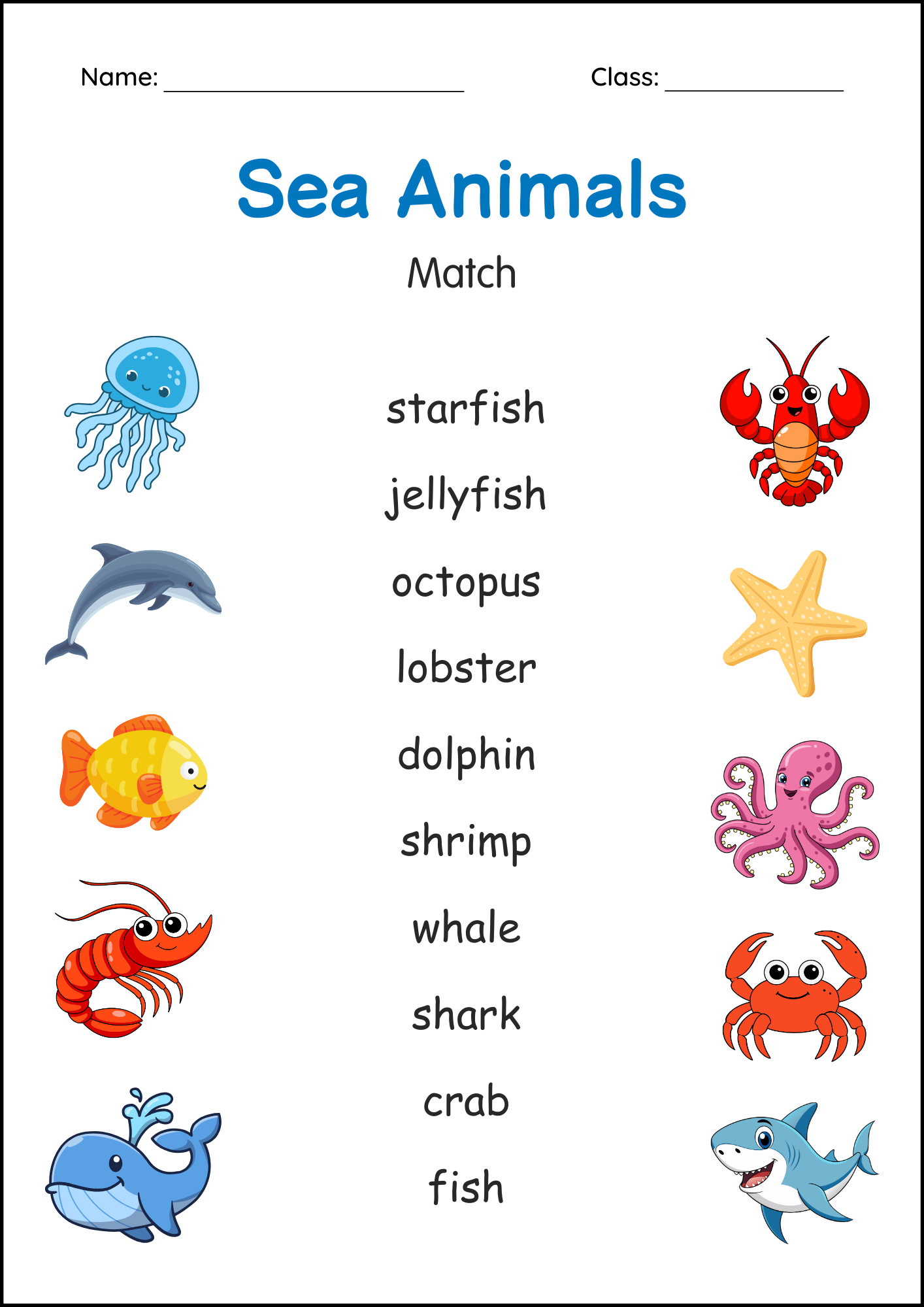 Printable Sea Animals Worksheets Under The Sea Activity For Grade 1 2 3 Made By Teachers FREE FREE Printable Ocean Worksheets For Kids Kind