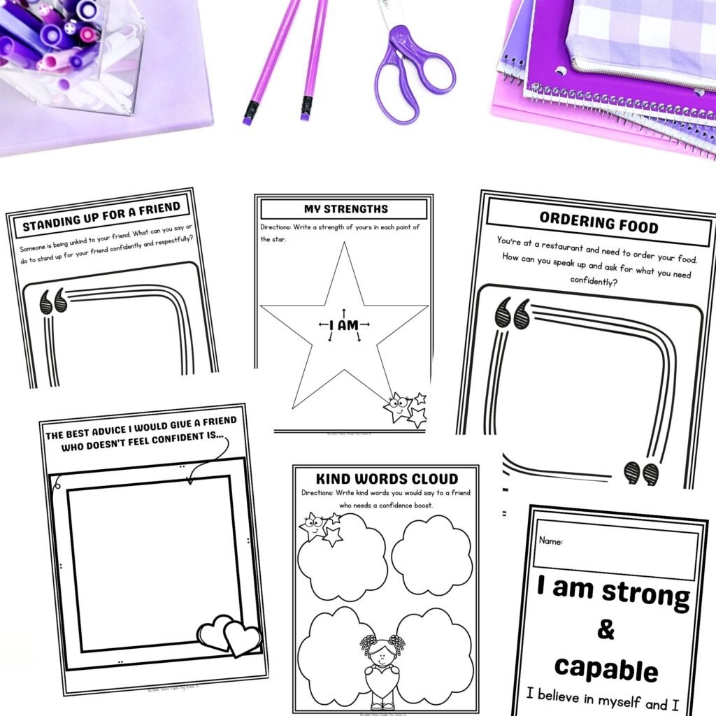 Printable Self Esteem Activities For Kids Learn Grow Aspire