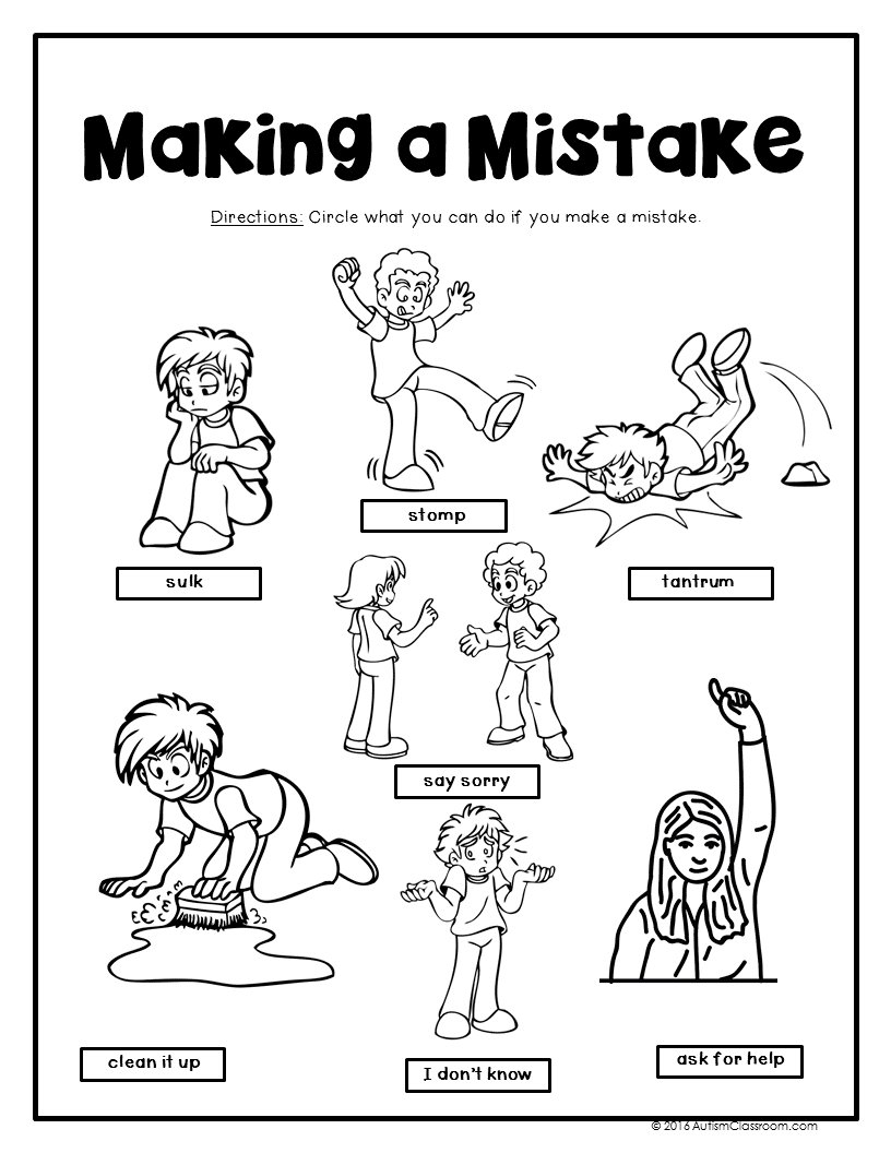 Social Skills For Kids Worksheets Printable