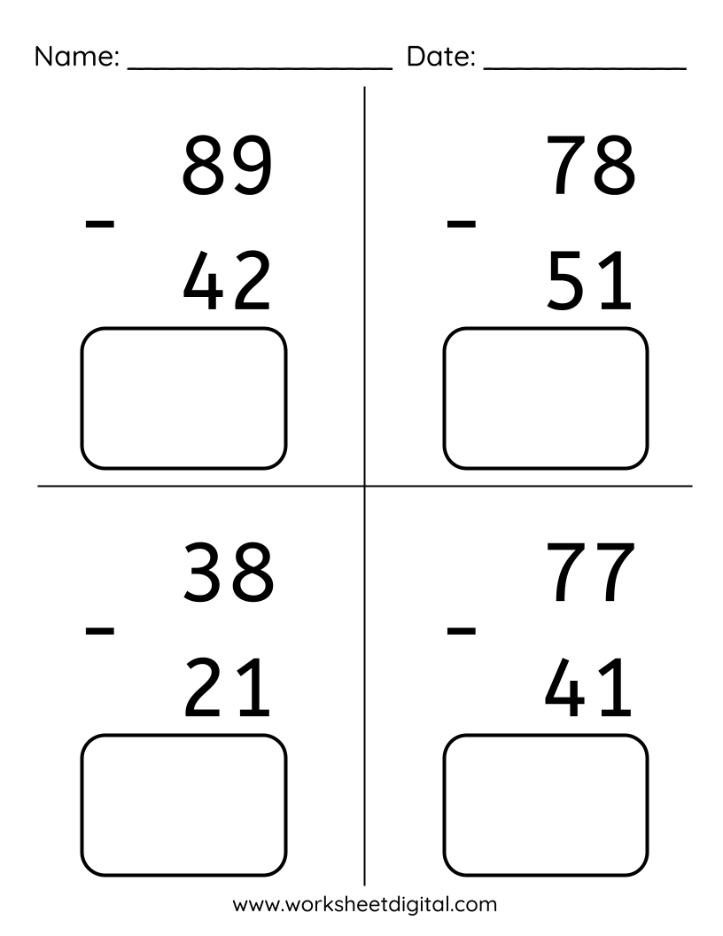 Printable Two Digit Addition No Regrouping Sums Large Font Grade 1 Made By Teachers Printable Two Digit Addition No Regrouping Sums Large Font Grade 1 Made By Teachers
