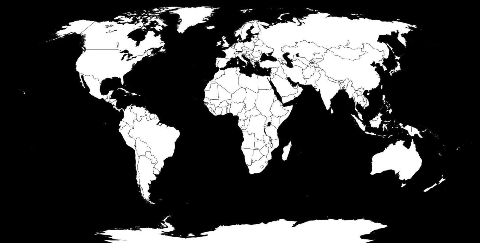 Printable White Transparent Political Blank World Map C3 Free Worksheets Library