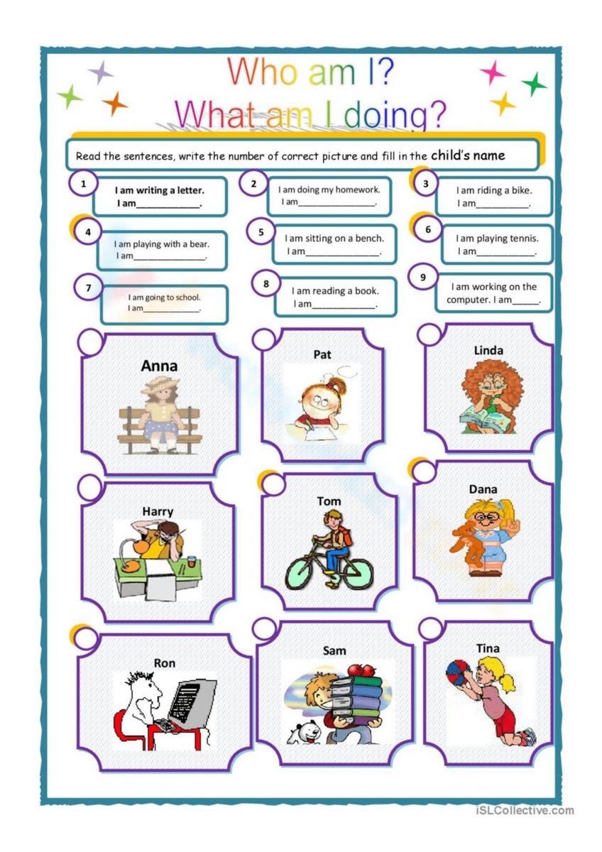 Printable Who Am I Worksheets