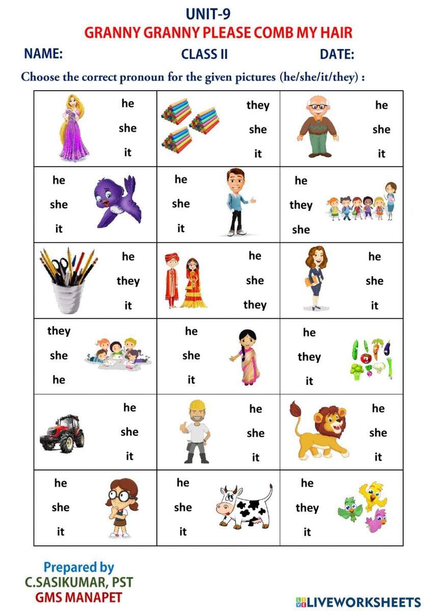 Pronoun Interactive Worksheet For GRADE 2 Worksheets Library Pronoun Interactive Worksheet For GRADE 2 Worksheets Library